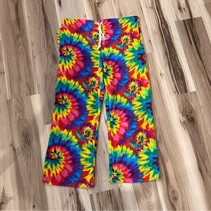 Psychedelic Tie Dye Fleece Lounge Pants Festival Trippy
